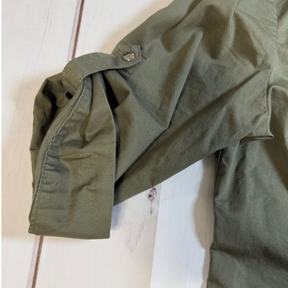 Michael Kors Olive Green Military Style Cardigan/Jacket / 3/4 Sleeves / Size L - Picture 2 of 8